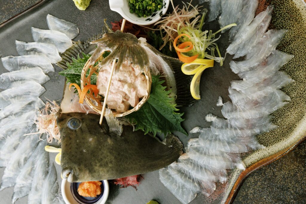 もめん カワハギ姿造り